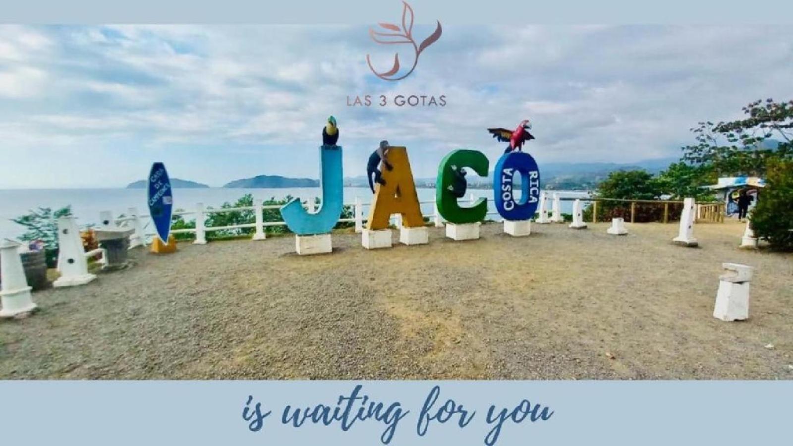 Apartamento De Lujo Las 3 Gotas Jaco, Frente Al Mar Con Vista A La Playa Экстерьер фото